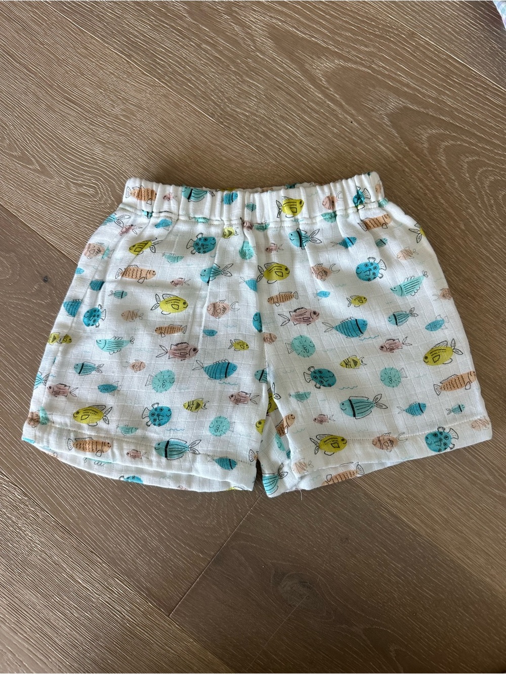 Nola Tawk Boys Cotton Shorts with Fish Details